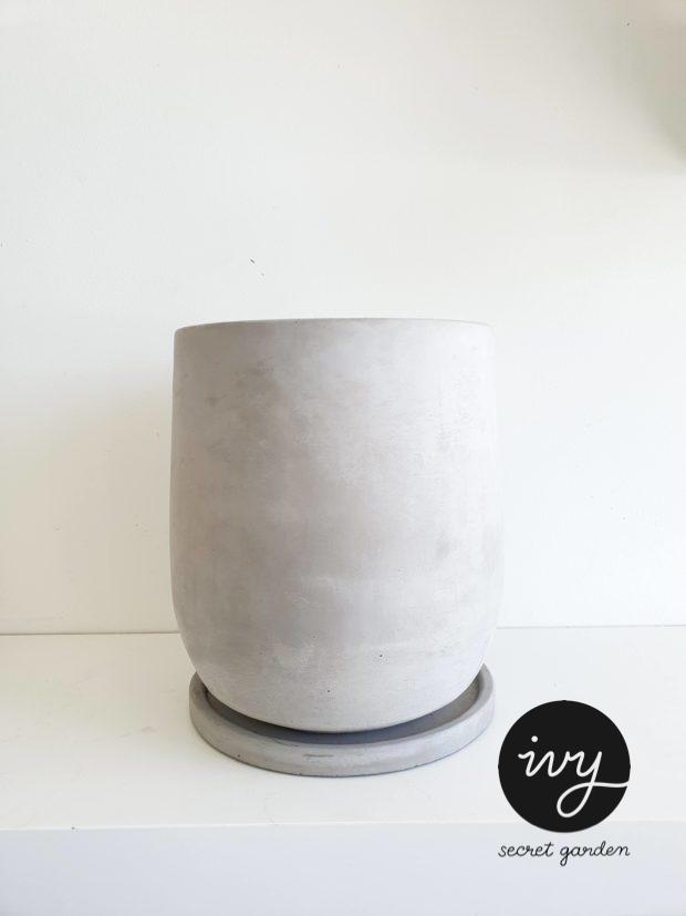 drop shape concrete pot