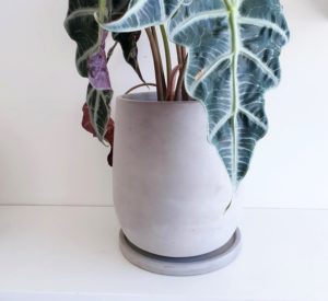 drop shape concrete pot